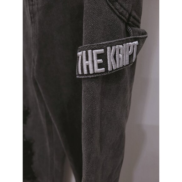 Black Distressed Oversized Pants - Picture 4 of 8